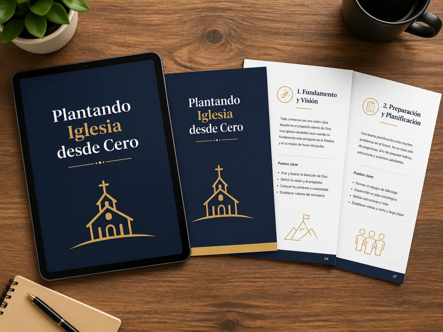 Mockup del guía Plantando Iglesia desde Cero
